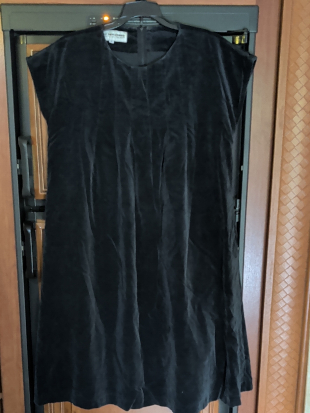 Vintage Lady Madonna Black Velvet Midi Maturnity Dress
